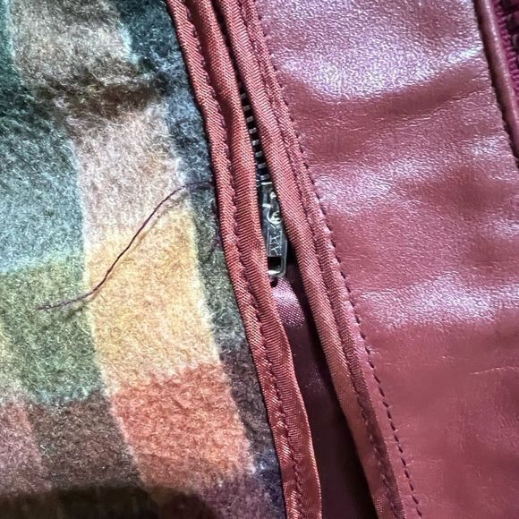 Vintage London Fog Mens Leather Jacket Full Zip Collared Pockets‎ Brown Size 44 - Picture 6 of 12